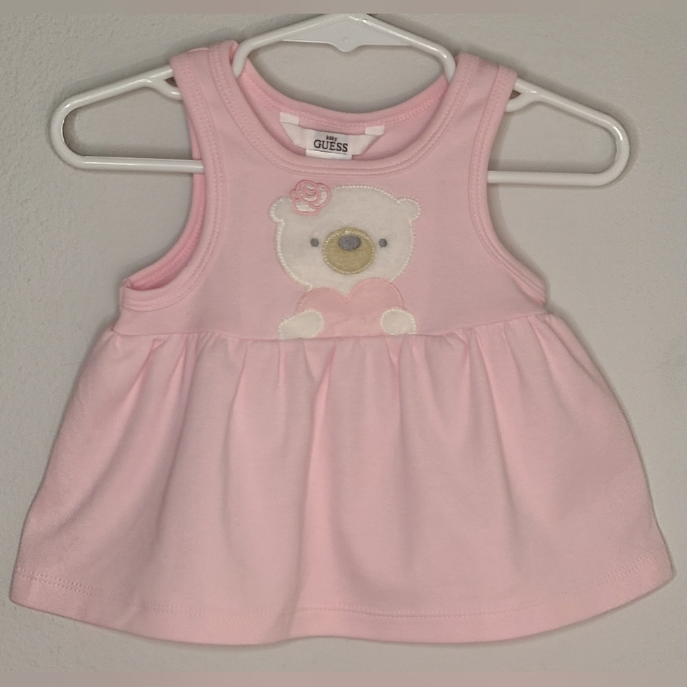 Guess Baby - Girl's Pink LS Shirt, Sz 0/3 Months